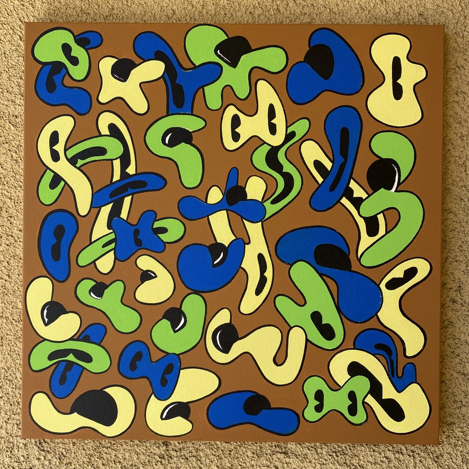 Earthly Energy by Carlo Valentino, Acrylic Gouache on Canvas